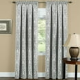 thumbnail image 2 of Kate Aurora 5 Pc. Damask Thermal Blackout Rod Pocket Window Curtains & Valances Set - Assorted Colors & Lengths, 2 of 3