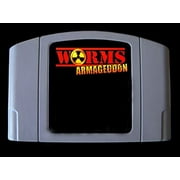 BrotheWiz Nintendo N64 Game Worms Armageddon English Language for 64 bit USA Version Video Game Cartridge Console