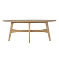thumbnail image 2 of Weston Home Carole Modern Oval Wood Coffee Table, Natural Oak, 2 of 6