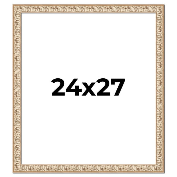 24x27 Frame White Real Wood Picture Frame Width 1.5 inches | Interior Frame Depth 0.5 inches |