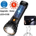thumbnail image 1 of Usb/solar Rechargeable Flashlight Strong Light Highlight Tactical Flashlights Torch Outdoor Portable Lighting Led Camping Light, 1 of 2