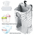 thumbnail image 6 of XIBUFE 2026 New Hanging Baby Diaper Caddy Organizer,Diaper Stacker,Baby Crib Hanging Classified Storage Bag Organizer for Changing Table,Crib,Playard Or Wall&Nursery Organization, 6 of 7
