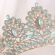 thumbnail image 4 of Granjero Gordo Tocado de princesa para novia, corona, adorno para el cabello con diamantes de imitación de cristal, decoración para fiesta de disfraces (verde claro), 4 of 4