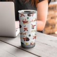 thumbnail image 4 of 20oz Tumblers White Christmas Santa Pattern Stainless Steel Vacuum Insulated Double Wall Travel Tumbler Cups Mug with Lid and Straw,Cleaning Brush for Cold & Hot Drinks, 4 of 7