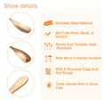 thumbnail image 3 of Unique Bargains Long Handle Spoon, 3Pcs 7.87-Inch Stainless Steel Cocktail Stirring Spoons for Mixing, Drink (Light Gold), 3 of 7