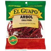 El Guapo Whole Arbol Chili Pods (Chile De Arbol Entero), 2 oz Bag