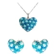 thumbnail image 1 of JOYARIS Juego Aretes Corazón Bola Zirconia + Dije + Cadena Plata 925 A-0000114, 1 of 4