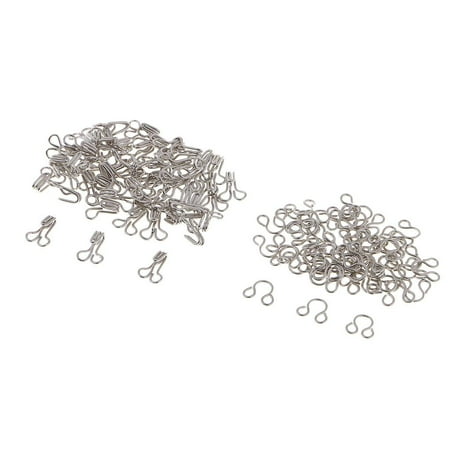 

100 Sets Bra Fastener Metal Dress Skirt Sew on Replacement Repair -