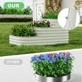 thumbnail image 2 of 3-Tier Galvanized Steel Raised Garden Bed Kit, Oval Outdoor Planter Box for Vegetables, Herbs & Flowers, Modular 3 in-1 Design, for Vegetables, Herbs & Flowers, Easy Assembly 61x42x31 in, 2 of 7
