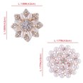 thumbnail image 2 of 2 pcs Flower Brooch Corsage Simulated Pearl Crystal, Elegant Flower Leaf Brooch for Women, Bride, 2 of 6