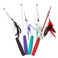 thumbnail image 4 of Cat Teaser Toy Fake Feather Stretchable Soft Kitten Interactive Toy Cat Wand Toy, 4 of 10