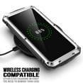 thumbnail image 4 of Samsung Galaxy S21 Ultra 2021 Metal Case with Screen Protector, Dteck Outdoor Sports Military Heavy Duty Shockproof Sturdy Full Cover Hybrid Aluminum Metal Hard Case with Kickstand, Silver, 4 of 7