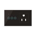 thumbnail image 1 of Bewildely Enchufe de pared inteligente enchufe de EE. UU. WiFi temporizador inalámbrico Control remoto interruptor de pantalla táctil toma de corriente Electrodomésticos TYPE4 NO4 Bewildely HA005243-06, 1 of 6