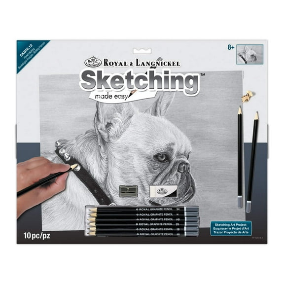 Royal & Langnickel Sketching Made Easy™ 10pc French Bulldog Art Project