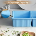 thumbnail image 6 of Silicone Freezer Tray for Soup Ice Cubes: 2-Cup Freezing Tray with Lid for Meal Prep - 2Pack Silicon Soup Portion Freeze Trays Make Stock Souped Ice Cube Blue(2pack), 6 of 7