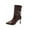 Red, variant on Black High Heels Women's Casual Winter Ankle Boots with Pointed Toe and Side Zipper, Solid Color, High Heel Women's Winter Boots