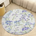 thumbnail image 4 of Floral Colorful Flower Floral Medallion Round Rug - Small Round Area Rug, Soft Non-Slip Machine Washable Bedroom Mat Indoor Accent Entry Carpet for Office Desk Dorm Hallway, 4 of 6