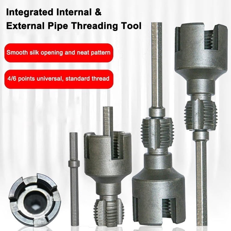 Pipe Treader Work Pipe Threading Tool For Pvc 2-in-1 Pipe Threading Tool Kit - Works With ...