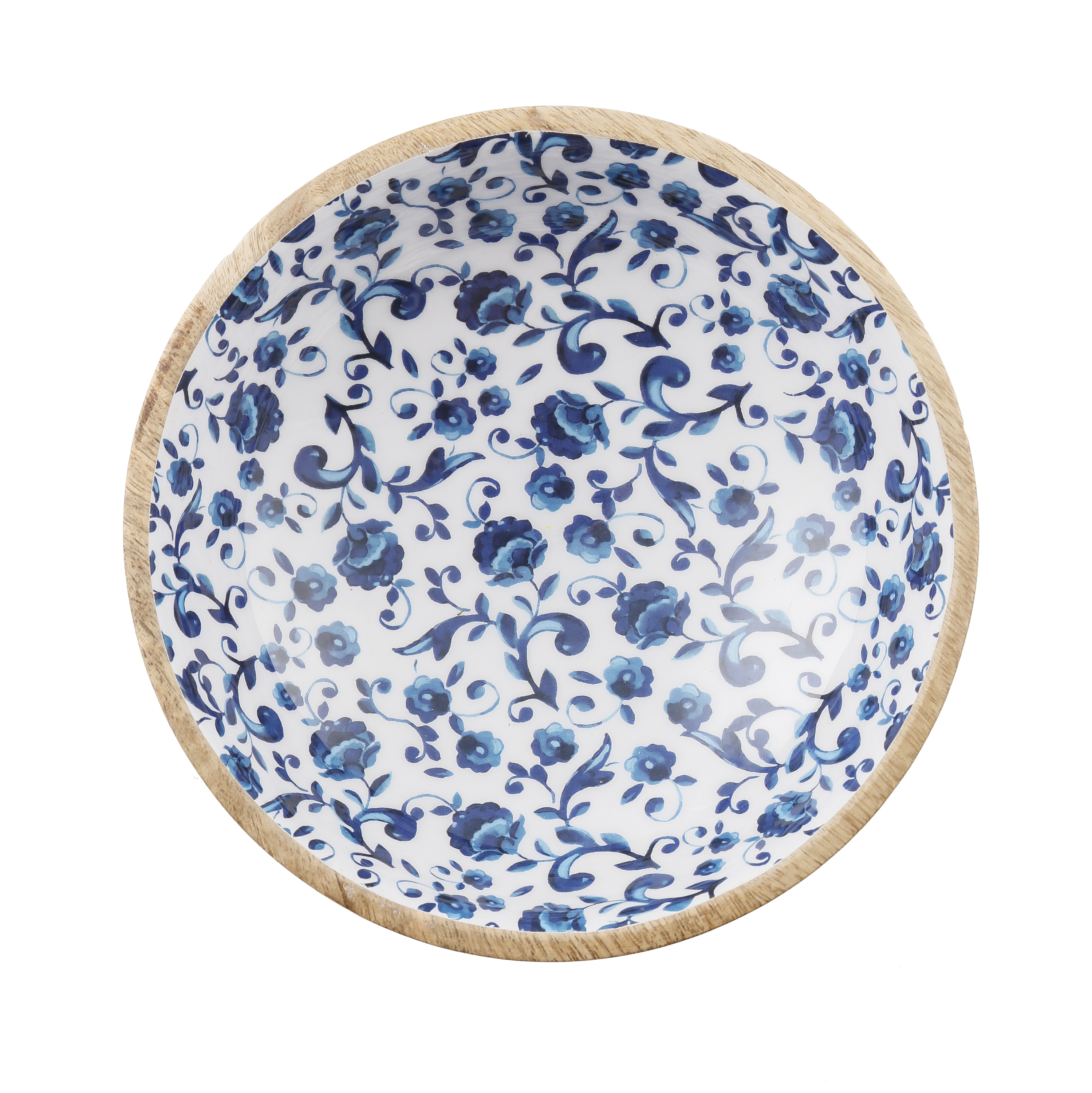 Pioneer Woman 7” Heritage Floral Wood/Enamel Salad Bowl, set of 2