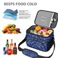 thumbnail image 5 of Lunch Box Pioneer Flower Floral Print Pattern Insulated Lunch Bag for Women Men,Medium Leakproof Lunchbox Cooler Bag Adjustable Strap,10 X 6.7 X 8 Inches, 5 of 6