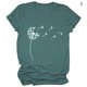 thumbnail image 3 of Sonducket Camiseta Estampado Cuello Camiseta Mujer Suelta Verano Top, Púrpura, S Prendas para la parte del cuerpo Verde S Sonducket AP002011-01, 3 of 5
