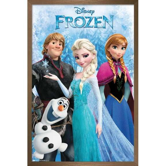 Disney Frozen - Group Wall Poster, 14.725" x 22.375", Framed