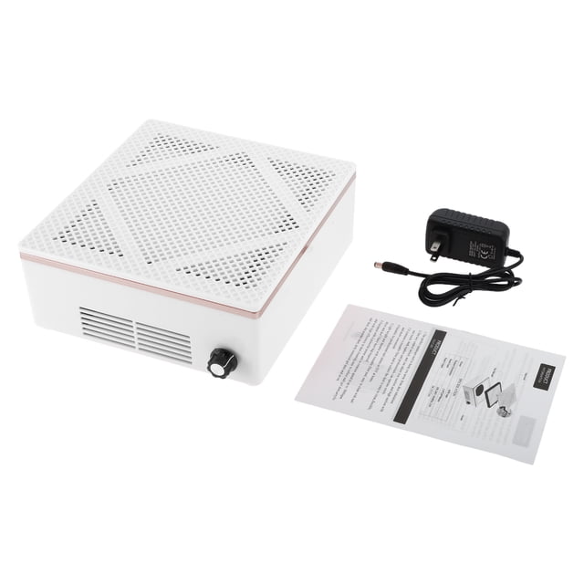 Recolector de polvo de uñas Vocoste, aspiradora de polvo de uñas de 60W, ventilador de polvo de uñas de bajo ruido en blanco