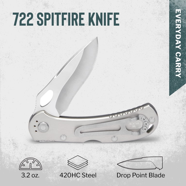 Buck Knives 722 Spitfire Folding EDC Knife, 3-1/4” Pocket Knife