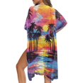thumbnail image 5 of HELLHERO Tropical Sunset View Bathing Suit Cover Up Polyester Lightweight Free Size Summer Swimsuit Beach Cover Ups for Women, 5 of 6
