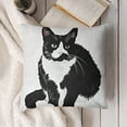 thumbnail image 3 of SHANXI Cat Kitty Themed Pillowcase Decorations for Home, Funny Quote I Just Freaking Love Tuxedo Cats Okay Throw Pillow Cover , Tuxedo Cats Gifts, Cat Lover Gifts 20x20in, 3 of 5
