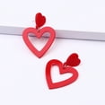 thumbnail image 2 of Decodeary Love Heart Earrings Set Lightweight And Easy To Wear Multiple Colors Available Orange, 2 of 6