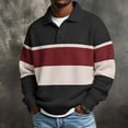 thumbnail image 5 of Horkkom Men Pullover Sweatshirt Fall Outfits Striped Sweatshirt Trendy Casual Sweatshirt XXL, 5 of 7