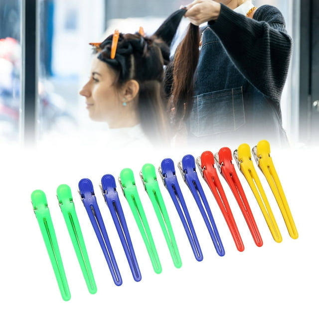Pinces à Cheveux Barber, Pinces à Cheveux de Canard en Alliage ABS 60 Pièces Stable Durable pour Salon