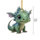 thumbnail image 4 of ¡Precios de Oferta!, Serie de dinosaurios navideños, decoración colgante, decoración navideña, espejo retrovisor de coche, decoración plana de dinosaurio Akmoler, 4 of 9