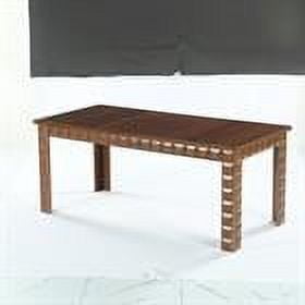 Demi Bonn Wood Executive Desk, 70.9" Large Computer Desk Office Desk for Home Living Room, Office, Brown