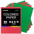 thumbnail image 1 of Papel de colores Hygloss, 90 hojas, 22 x 28 cm, 89 g/m², rojo y verde, 1 of 6