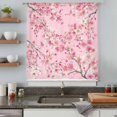 thumbnail image 4 of Spring Peaches Sheer Curtains 45 Inches Long, Botanical Blossom Flowers Branches Light Filering Curtains, Breathable Simi Curtain Privacy Drapes for Kitchen Bathroom Small Window Treatment, 4 of 9