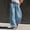 Light Blue1, variant on Women's High Waisted Plaid Wide Leg Pants Elastic Waist Cuffed Trousers with Side Pockets,Pants for Women Red