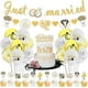thumbnail image 1 of Just Married Party Decorations Wedding Decor Kits, Includes Garland White Gold Diamond Ring Banner, Balloon, Cake Topper, Cupcake Toppers, 1 of 4