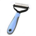 thumbnail image 1 of Pet Grooming Undercoat Rake with Two-Side Safe Hair Removal Comb-Blue, 1 of 8