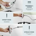 thumbnail image 4 of Wowow Pull Down Waterfall Kitchen Faucet with 3-Mode Sprayer in Polished Chrome for Kitchen Sink, 4 of 7