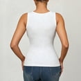 thumbnail image 2 of MVRLSH Womens Tank Tops Loose Fit Casual Racerback Slim Lace Trim Ribbed Sleeveless Layering Basic Tank Top Tops White Size L, 2 of 7