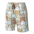 thumbnail image 2 of Yiaed Lovely Bear Print Men's Swim Trunks with Lining Quick Dry Sports Shorts Beach Shorts Boardshorts-XX-Large, 2 of 5