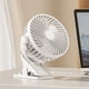 thumbnail image 1 of Ventilador de clip USB Lámpara de escritorio Ventilador pequeño Ventilador de clip portátil para exteriores Hogar Oficina Dormitorio Mesita de noche Carga (Blanco), 1 of 5