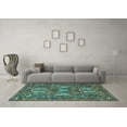 thumbnail image 3 of Ahgly Company Indoor Rectangle Persian Turquoise Blue Traditional Area Rugs, 8' x 10', 3 of 4