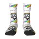 thumbnail image 2 of Calcetines de moda para hombre con diseño de pandas, surf, arcoíris, puntadas, largos, para parejas, talla 37-45, 2 of 5