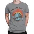 thumbnail image 2 of Smiling Earth on Fire Men's T-shirt, 2 of 3