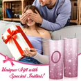 thumbnail image 6 of Initial O Tumbler Cup Gifts, Monogrammed Gifts for Women, Personalized Tumblers with Lids and Straws for Women 20oz, Personalized Gifts for Girls Women Mom Teacher Birthday Wedding Graduation, 6 of 6