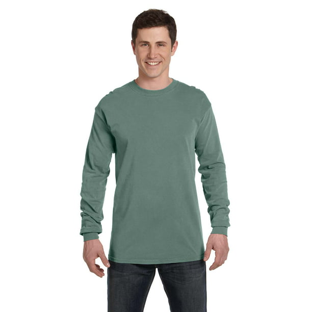 The Comfort Colors Adult Heavyweight Long-Sleeve T-Shirt - LIGHT GREEN - L - Walmart.com