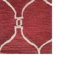 thumbnail image 4 of Rugsotic Carpets Hand Tufted Wool Eco-Friendly 2'6''x8' Area Rugs Runner Red Beige Geometric Modern High Pile Thick Handmade Anti Skid Indoor Rug for Living Room, Bedroom K01004, 4 of 5